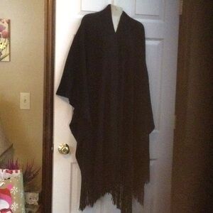 Black Fringe sweater cap